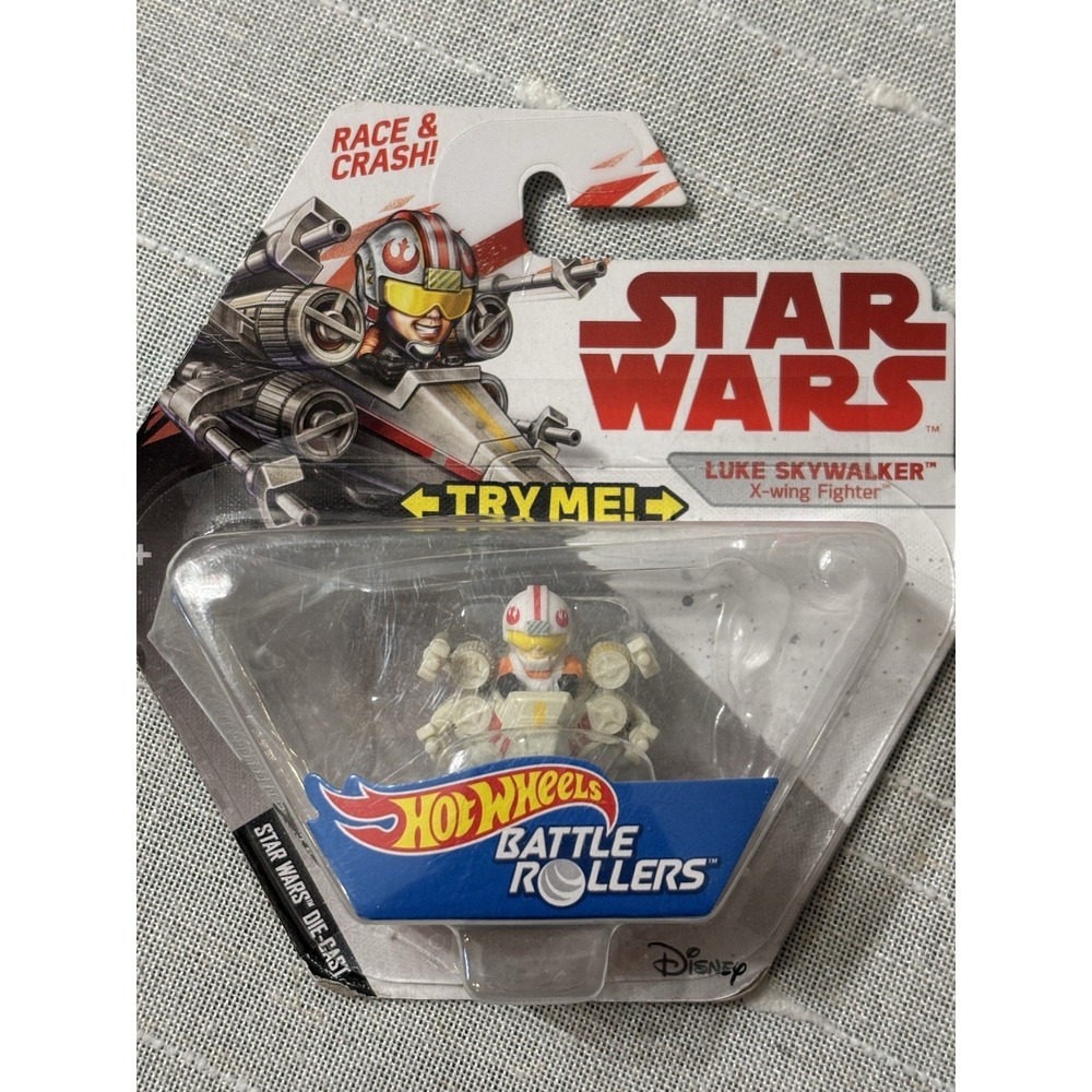 Star Wars Hot Wheels Battle Rollers Luke Skywalker X-Wing Fighter Mattel